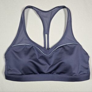 Victoria Sport The Player Sports Bra Navy Blue Padded Racerback Size Medium